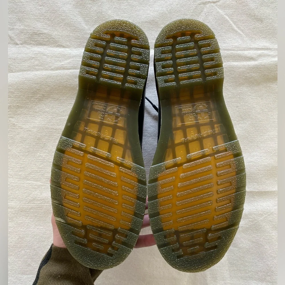 NIB Dr. Martens 1461 Unisex Black Leather Oxfords Yellow Stitching Standard Fit - Picture 5 of 10